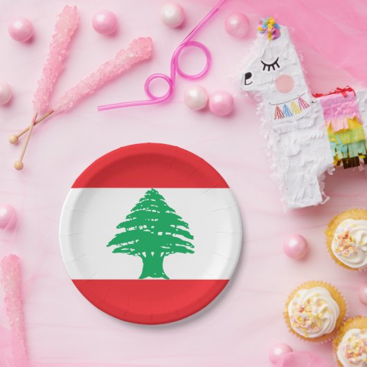 Libanon-Flagge Pappteller (Party)