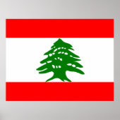 Libanon-Flagge Poster (Vorne)