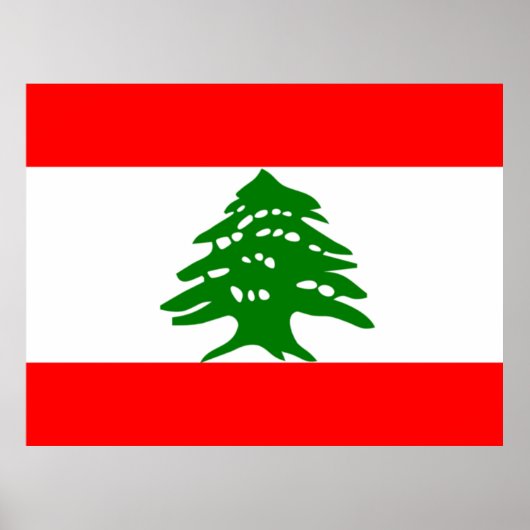 Libanon-Flagge Poster (Vorne)