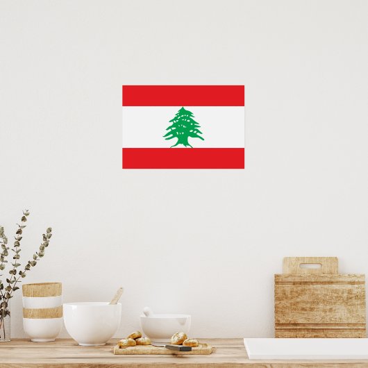 Libanon-Flagge Poster (Küche)