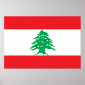 Libanon-Flagge Poster (Vorne)
