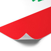 Libanon-Flagge Poster (Ecke)