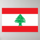 Libanon-Flagge Poster (Vorne)