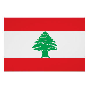 Libanon-Flagge Poster