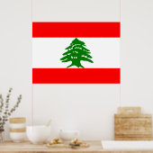 Libanon-Flagge Poster (Küche)