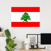 Libanon-Flagge Poster (Heimbüro)