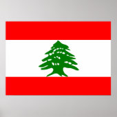 Libanon-Flagge Poster (Vorne)