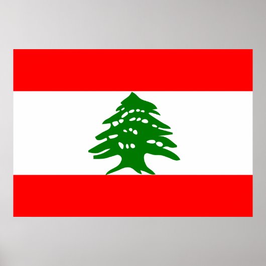 Libanon-Flagge Poster (Vorne)