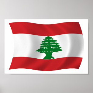 Libanon Flagge Poster Druck