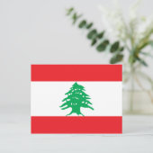 Libanon-Flagge Postkarte (Stehend Vorderseite)