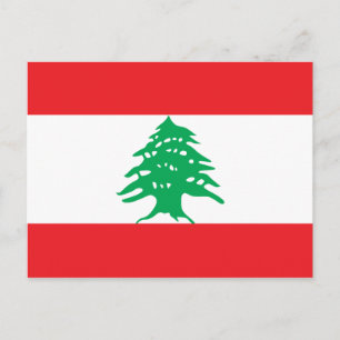 Libanon-Flagge Postkarte