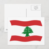 Libanon-Flagge Postkarte (Vorne/Hinten)