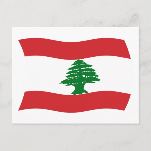 Libanon-Flagge Postkarte (Vorderseite)