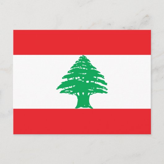 Libanon-Flagge Postkarte (Vorderseite)