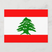 Libanon-Flagge Postkarte (Vorderseite)