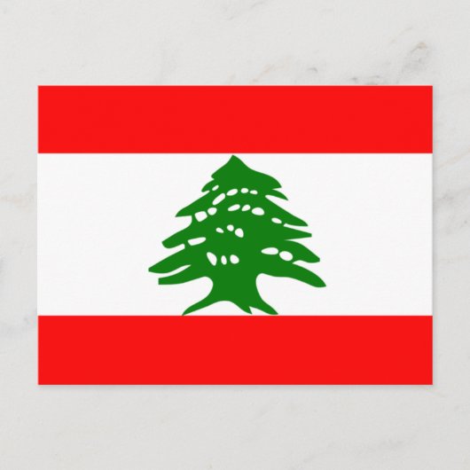 Libanon-Flagge Postkarte (Vorderseite)