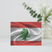 Libanon-Flagge Postkarte (Stehend Vorderseite)