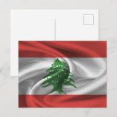 Libanon-Flagge Postkarte (Vorne/Hinten)