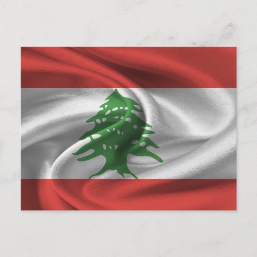Libanon-Flagge Postkarte (Vorderseite)