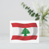 Libanon-Flagge Postkarte (Stehend Vorderseite)