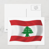 Libanon-Flagge Postkarte (Vorne/Hinten)