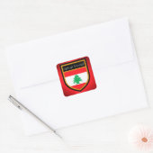 Libanon-Flagge Quadratischer Aufkleber (Umschlag)