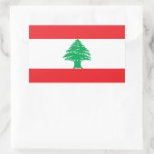 Libanon-Flagge Rechteckiger Aufkleber (Tasche)