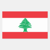 Libanon-Flagge Rechteckiger Aufkleber (Vorderseite)