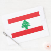 Libanon-Flagge Rechteckiger Aufkleber (Umschlag)