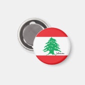Libanon Flagge / Reise Libanon / Sportfans Magnet (Vorderseite/Rückseite)