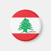 Libanon Flagge / Reise Libanon / Sportfans Magnet (Vorne)