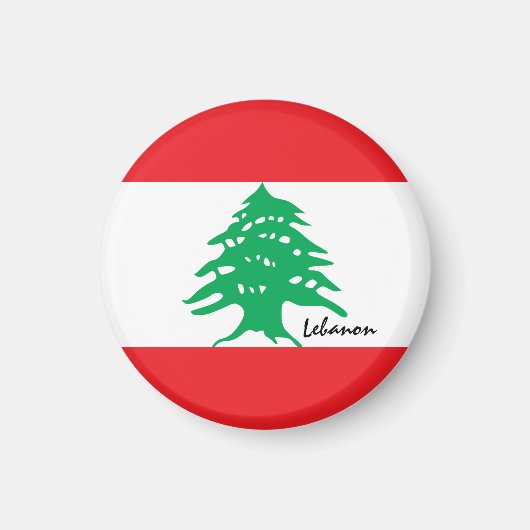 Libanon Flagge / Reise Libanon / Sportfans Magnet (Vorne)
