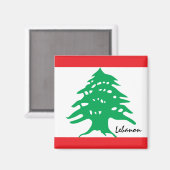 Libanon Flagge / Reise Libanon / Sportfans Magnet (Vorderseite/Rückseite)