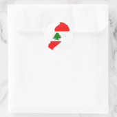 Libanon-Flagge Runder Aufkleber (Tasche)