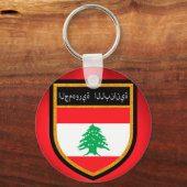 Libanon-Flagge Schlüsselanhänger (Vorderseite)