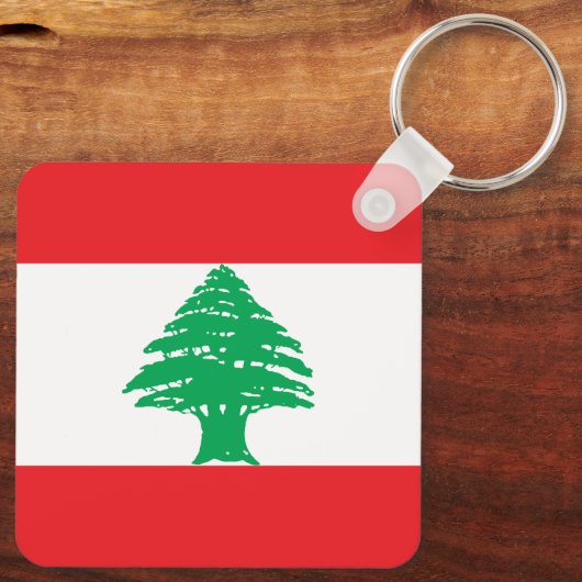 Libanon-Flagge Schlüsselanhänger (Rückseite)