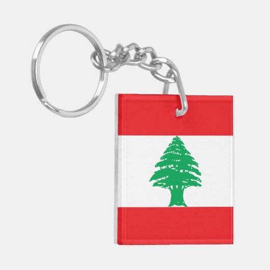 Libanon-Flagge Schlüsselanhänger (Vorderseite links)