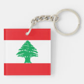 Libanon-Flagge Schlüsselanhänger (Rückseite)