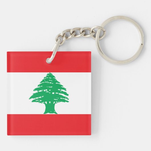 Libanon-Flagge Schlüsselanhänger (Rückseite)