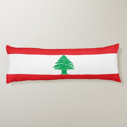 Libanon-Flagge Seitenschläferkissen (Rückseite)