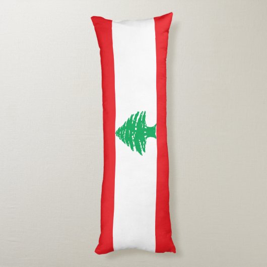 Libanon-Flagge Seitenschläferkissen (Rückseite (Vertikal))