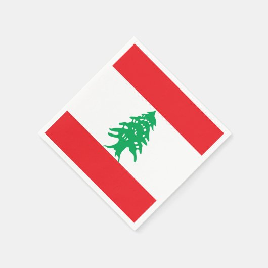 Libanon-Flagge Serviette (Ecke)
