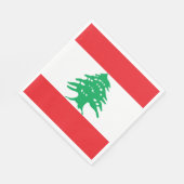 Libanon-Flagge Serviette (Ecke)