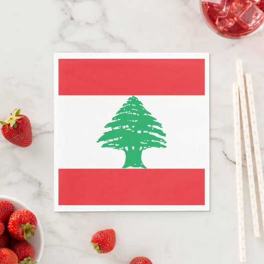 Libanon-Flagge Serviette (Beispiel)