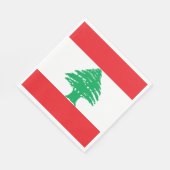 Libanon-Flagge Serviette (Ecke)