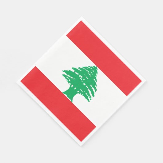 Libanon-Flagge Serviette (Ecke)