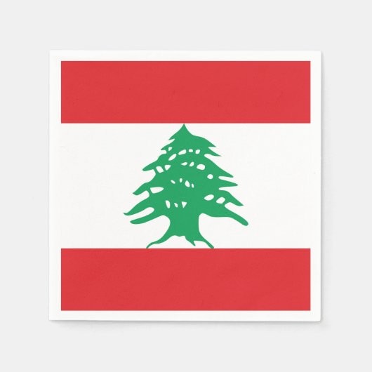 Libanon-Flagge Serviette (Vorderseite)