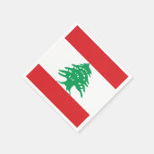 Libanon-Flagge Serviette (Ecke)