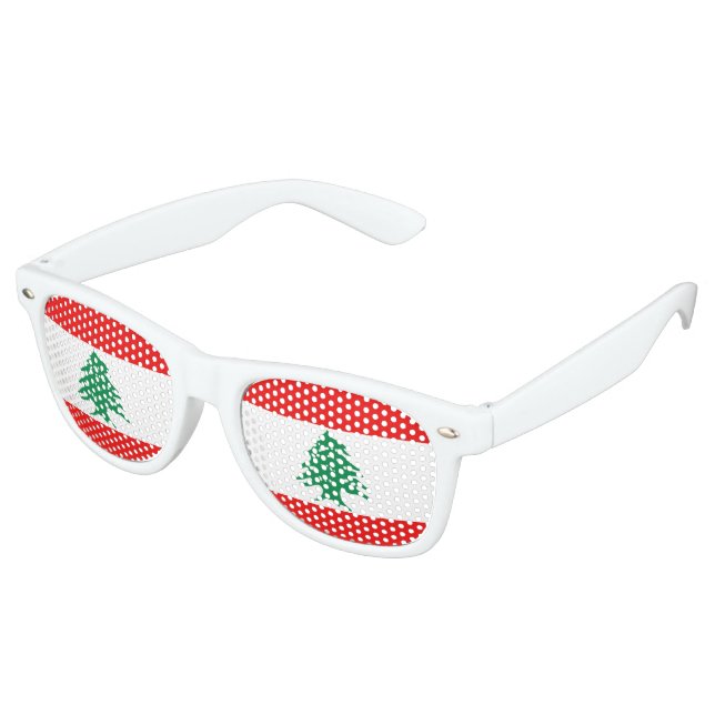 Libanon-Flagge Sonnenbrille (Schrägansicht)