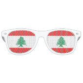 Libanon-Flagge Sonnenbrille (Vorderseite)
